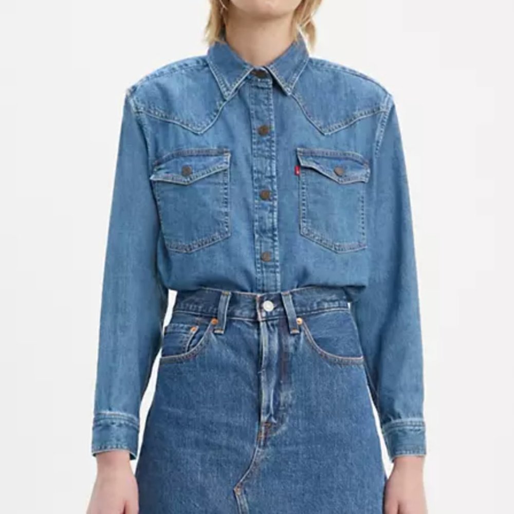 Levi's Mirella Raw Hem Western Shirt